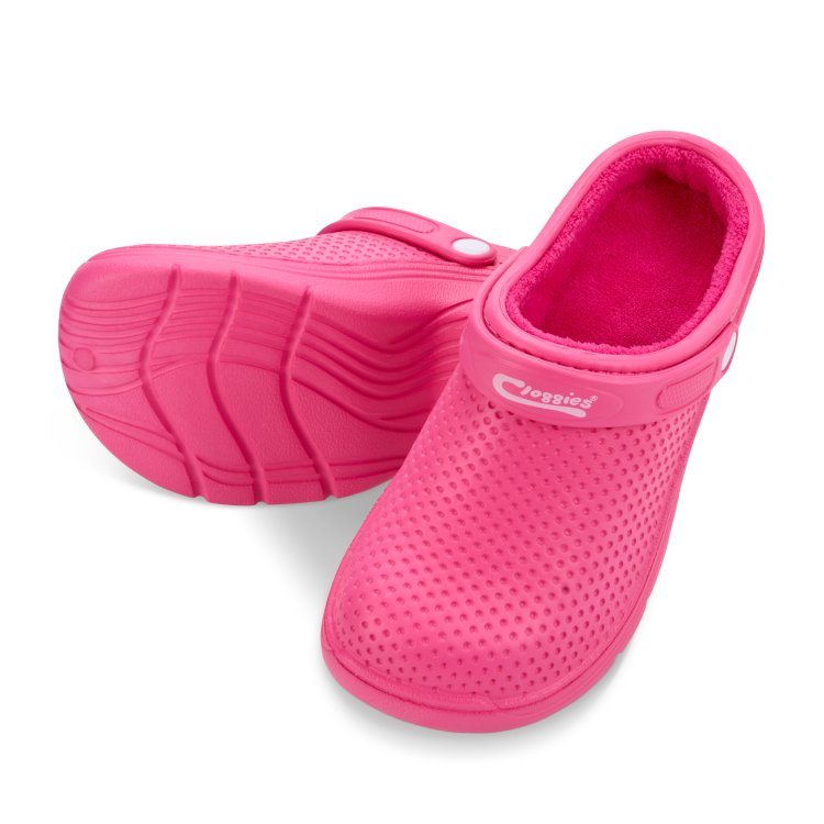 Fleecy Cloggies© Hot Pink | Warm & Cozy Fleece-Lined Clogs Fleecy Cloggies© Hot Pink | Warm & Cozy Fleece-Lined Clogs