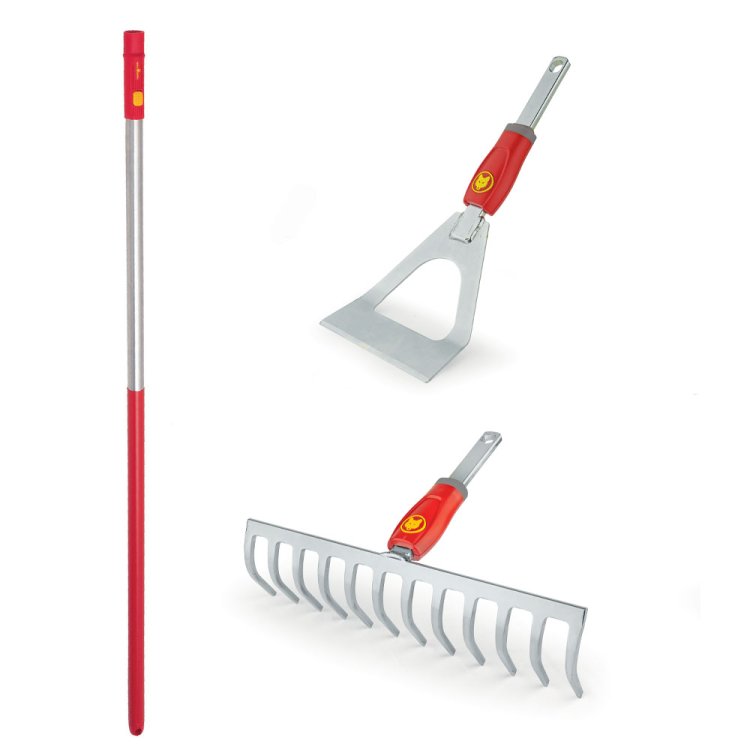 Handle, Hoe and Rake Set